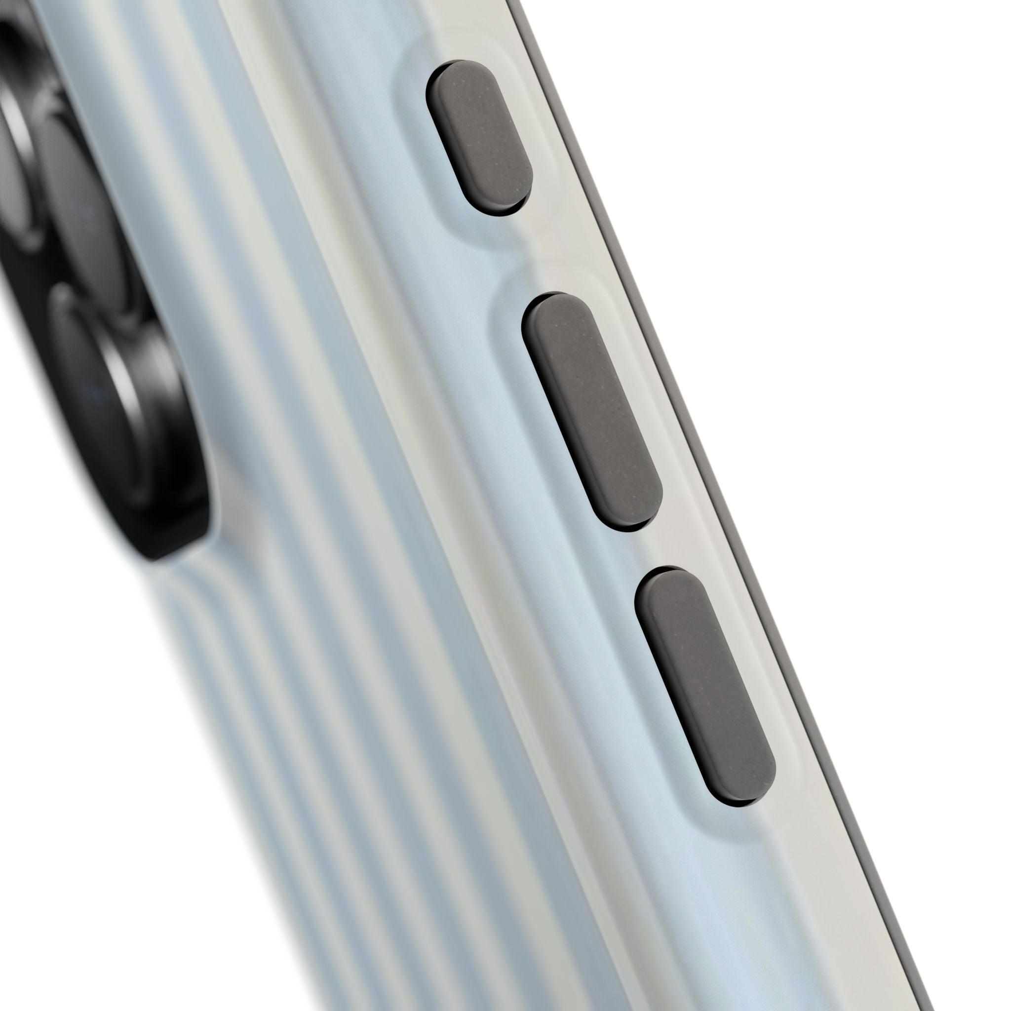 Striped Blue Heart Phone Case — Magnetic Impact-Resistant