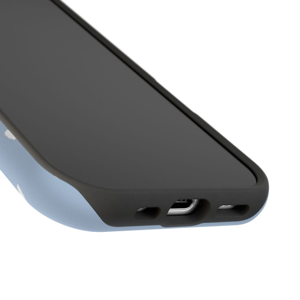 Blue Heart Pattern Magnetic Impact-Resistant Phone Case