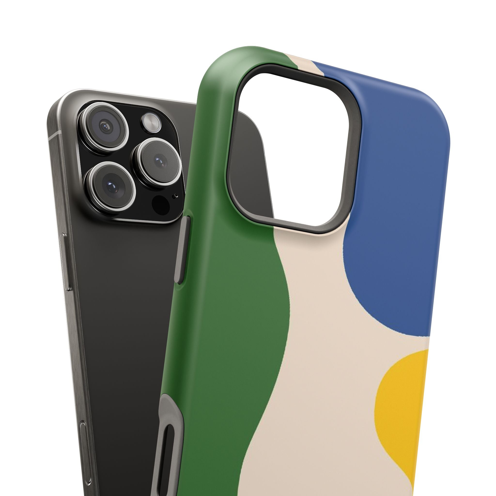 Abstract Color Block Magnetic Phone Case — Impact-Resistant MagSafe-Compatible