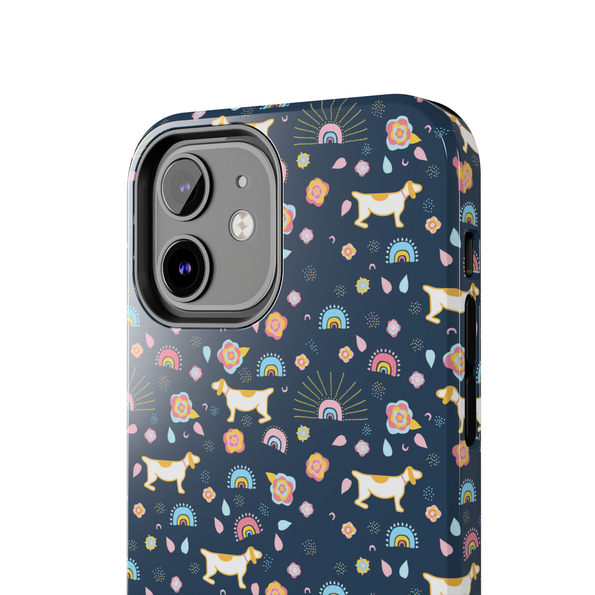 Dachshund Rainbows Tough Phone Case — Cute Floral Wiener Dog Protective Cover