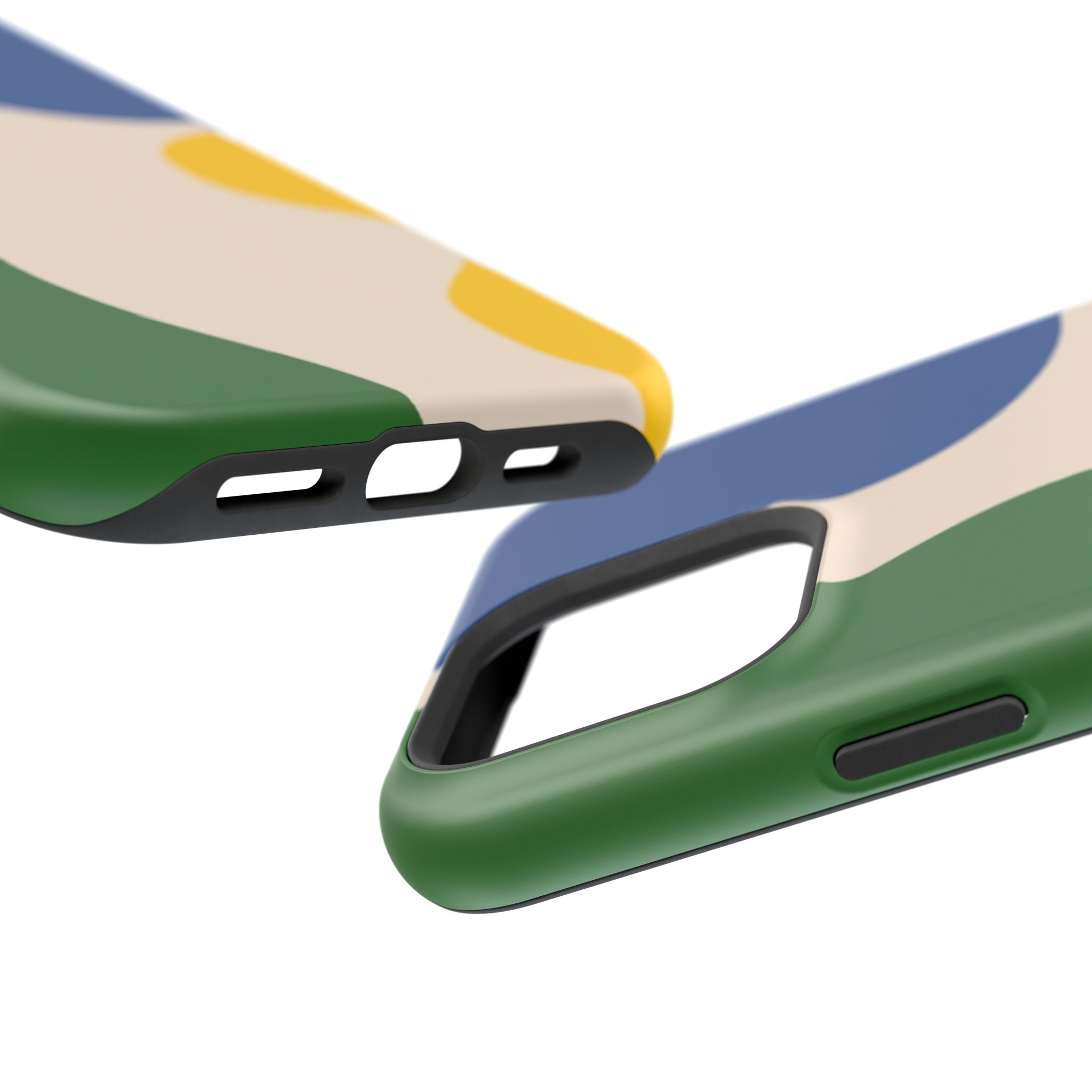 Abstract Color Block Magnetic Phone Case — Impact-Resistant MagSafe-Compatible