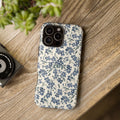 Floral Blue Petite Phone Case — Magnetic Impact‑Resistant